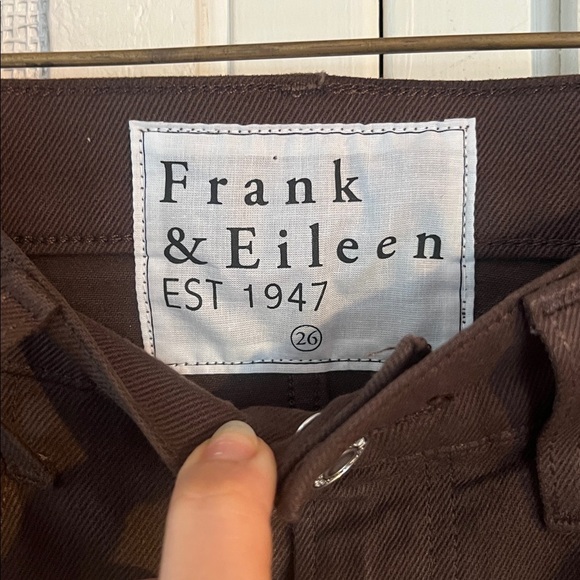 Frank & Eileen Cork Everyday Jeans in Waxed Denim chocolate size 26 NWOT - Picture 4 of 9